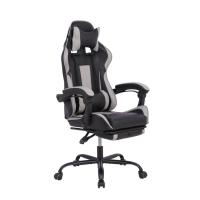 値下げ！残り各色1点！！ゲーミングチェア フルフラット デスクチェア 不二貿易 ゲーミングチェア 座面高42〜49cm フットレスト 高さ