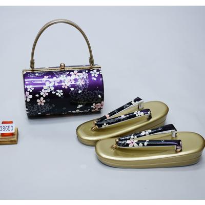 草履バッグセット 合皮螺鈿 日本製 フリーサイズ 24cm NO40988 