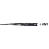 PBT六角一刀彫箸(10膳入)黒乾漆 22.5cm 90030741 | 厨房用品 安吉