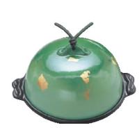 アルミ高瀬陶板鍋 金彩・緑 大 16.5cm | 厨房用品 安吉