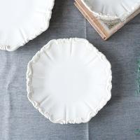 プレート 皿 ノブレス ラウンドプレート M ケーキ皿 21cm サラダプレート  おしゃれ 陶器 オフホワイト かわいい HARMONIER | ZAKKA@SELECT