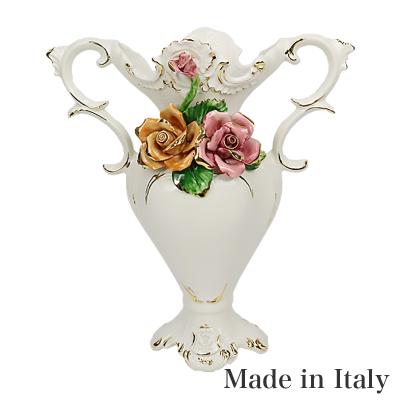 新品アンティーク イタリー製 花瓶 フラワーベース ムラーノガラス