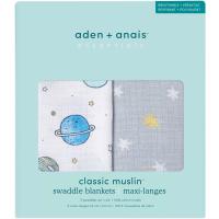 aden + anais essentials (エイデンアンドアネイ エッセンシャルズ) 日本正規品 space cadet ESWC20015W 112 x 112cm モスリンコットン スワドル おくるみ | yayoigen