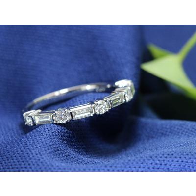 プラチナ1カラットダイヤモンド一文字リングのおすすめ人気商品
