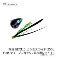 ジャッカル　爆流 鉛式ビンビン玉スライド 250g F205 ディープブラック/真っ黒レッドT+ | 釣具のFTO ヤフー店