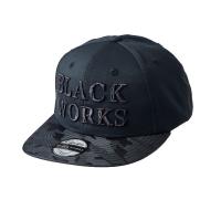 がまかつ　GM9895 フラットブリムキャップ(BLACK WORKS) L ブラック/ブラック | 釣具のFTO ヤフー店