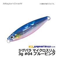メジャークラフト　ジグパラ マイクロスリム　3g / ライトショアジギング ジグ ジグパラ　#04　ブルーピンク　3g | 釣具のFTO ヤフー店