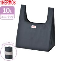 サーモス エコバッグ ポケットバッグ 10L ダークグレー REX-010 ｜ THERMOS コンビニ 買い物 ショッピングバッグ 丈夫 洗える | びーんず生活雑貨デポ