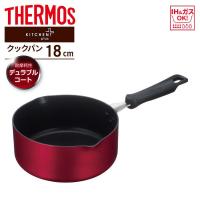 サーモス デュラブル クックパン 18cm レッド KNA-018S ｜ THERMOS 片手鍋 18cm ガス・IH対応 クックパン アルミ 鍋 | びーんず生活雑貨デポ