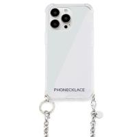 PHONECKLACE  チェーンショルダーストラップ付きクリアケースfor iPhone 13 Pro Max シルバー | PayPayカード公式ストア