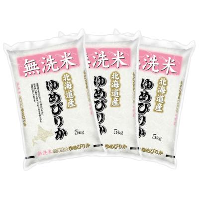 無洗米ゆめぴりか　15kg（5kg✖️3 ） 無洗米ゆめぴりか 15kg（5kg✖️3 ） Amazon.co.jp: ゆめぴりか