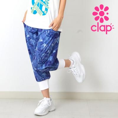 9月新作タグ付き新品❗️イージーパンツクラップclapZUMBA クラップ CLAP ペイズリークラップ イージー レディース クロップド