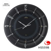あすつく セイコー クロック　掛け時計  SEIKO EMBLEM  エムブレム　電波掛け時計　HS559B (濃茶塗装) | 時計・宝石のヨシイ