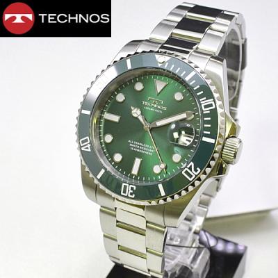 【美品/稼働】テクノス サファイアガラス ダイヤ 11P ブラック文字盤 防水 楽天市場】テクノス（文字盤の種類3針）（腕時計）の通販