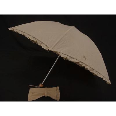 【極美品】バーバリー　折り畳み傘　アイボリー 極美品】バーバリー 折り畳み傘 アイボリー バーバリー 傘の
