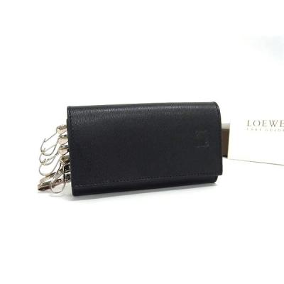 LOEWE ロエベ キーリング付きコインケース キーケース 黒レザー ブラック（黒）系 LOEWE(ロエベ) キーケース・キーリング(メンズ