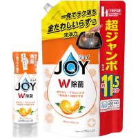 まとめ買い ジョイ W除菌 食器用洗剤 贅沢シトラスオレンジ 逆さボトル 290mL + 詰め替え 超特大ジャンボ 1490mL | SoyBeans