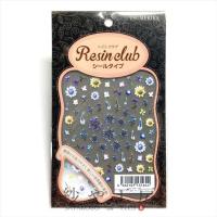 Resin club(レジンクラブ) 埋め込みレジンシール ドライフラワー ブルー お花 1枚 シール レジン 封入 | 紗や工房 Yahoo!店