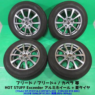 ダンロップ　夏タイヤ　アルミホイール付き LE MANS 送料無料 サマータイヤホイールセット 185/65R15 88H