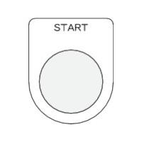 TR IM 押ボタン/セレクトスイッチ (メガネ銘板)  START 黒 φ22.5 | パーツEX