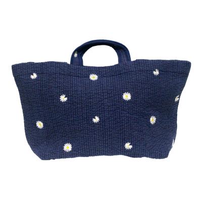 ヌビバッグ 刺繍（レディースファッション）（色：ネイビー系