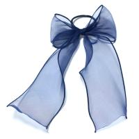 オーガンジーリボン ヘアゴム 青の貝がら オーガンジーリボン ヘアゴム 青の貝がら