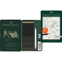 Faber-Castell ピット グラファイト マット 8硬度 鉛筆セット アクセサリー付き（HB 2B 4B 6B 8B 10B 12B 14B) | ゆめ画材