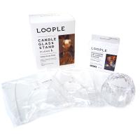LOOPLE キャンドルグラス スタンド W12×D12×H19cm クリア L / キャンドルグラス 1個 ハイパワーカップキャンドル4個付き | ゆめ画材