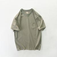 tシャツ メンズ ポケット付き 丸首 シンプル 綿t カジュアル 半袖 カレッジ 無地 カットソー 260g 夏 トップス ユニセックス インナー 吸湿 | 夢価格