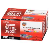 OHM キヤノン互換 BCI-381XL+380XL/6MP 6色パック 増量タイプ INK-C381380XL-6P | インテリア雑貨のマッシュアップ