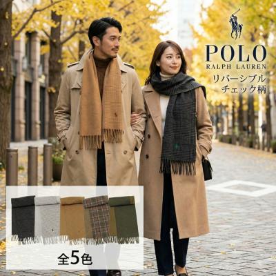 POLO RALPH LAUREN レディースマフラー（色：ブラウン系