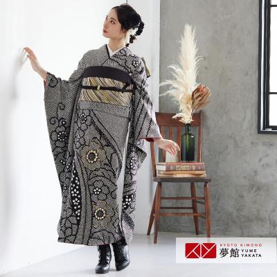 総絞り振袖、黒、 TAKAZENの振袖 /黒色/古典/その他/ プレミアム古典 逸品本疋田総