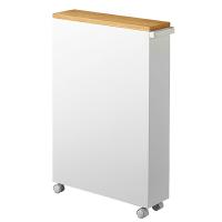 山崎実業 ハンドル付きスリムトイレラック タワー ホワイト 4903208043069 【品番：04306】 | 生活雑貨 yutorito