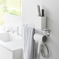 山崎実業　タオル掛け上ドライヤー＆ヘアーアイロンホルダー タワー ホワイト 4903208105453　【品番：10545】 | 生活雑貨 yutorito