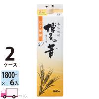 送料無料 博多の華 麦焼酎25度 1.8L  (1800ml) パック 6本入 2ケース(12本) | YY卓杯便