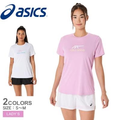 アシックス 長袖シャツ ホワイト ピンクストライプ ASICS asics アシックス PRACTICE LONG SLEEVE TOP WHITE M