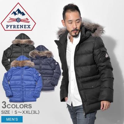 ピレネックス　PYENEXE ダウンジャケット PYRENEX (ピレネックス) 軽量ナイロン ロゴワッペン スタンド