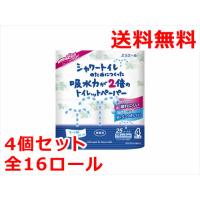 エリエール シャワートイレのためにつくった吸水力が2倍のトイレットペーパー ダブル 4ロール×4 | 雑貨なんでもネット