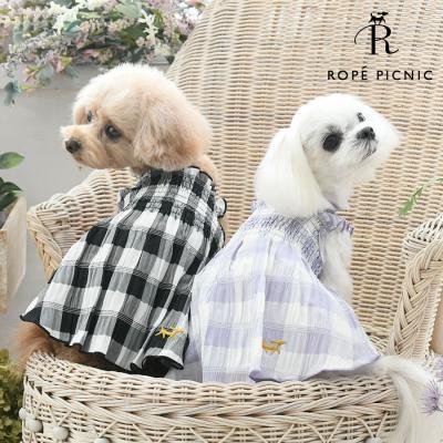 犬服　ギンガムチェックワンピース　ハンドメイド PiPiギンガムワンピ 犬服 ペットウェア ペット用品｜MOFF(モフ