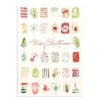 Punch Studio 【クリスマス】 二つ折りカード Lサイズ （水彩画風） | 雑貨ロビン ヤフー店