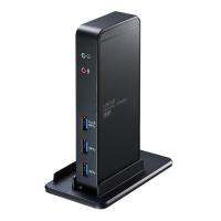USB3.0ドッキングステーション サンワサプライ USB-CVDK3 タブレットスタンド付き USBケーブル1本でHDMI/アナログディスプレイ出力、有線LAN接続、各種USBデバイ | 雑貨やぁ!com