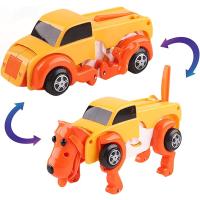 車 変身 おもちゃ 車変身シリーズおもちゃ ゼンマイ式 動物 動く ロボット( 橙) | ゼブランドショップ