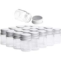 ガラス小瓶 ミニ ボトル スペアボトル アルミキャップ 液体や小物の小分け 手芸 容器 保管 保存 5ml( 5ml 20本セット) | ゼブランドショップ