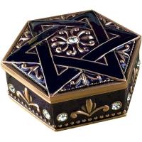 六角形 アンティーク ジュエリーボックス 宝石箱 アクセサリー ケース 小物入れ インテリア J23( パープル) | ゼブランドショップ