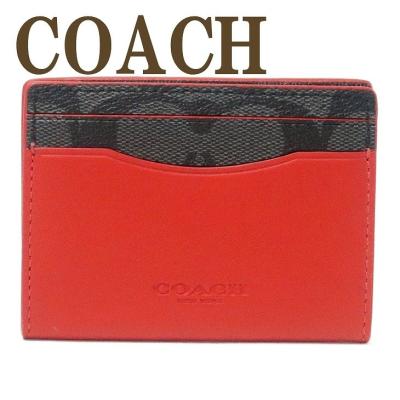 ▲COACH　コーチ 　カードケース　コインケース　定期入れ　RED 未使用 COACH コーチ リストレット ストラップ ポーチ カード