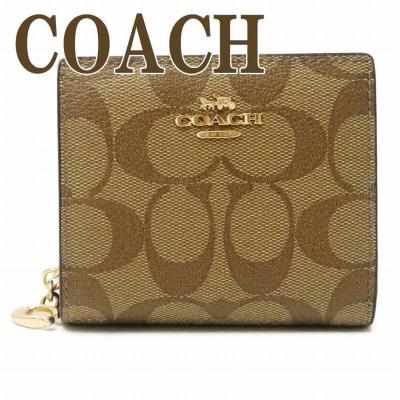 COACH レディース二つ折り財布（色：ゴールド系）｜財布