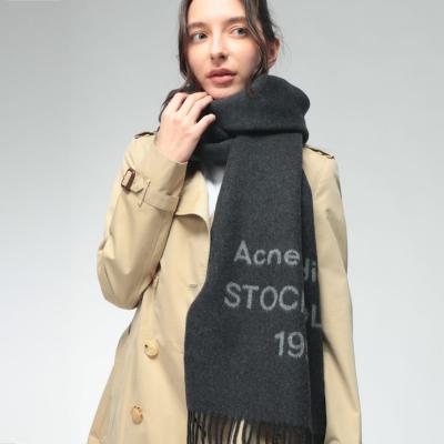 美品✨ACNE STUDIOS マフラー　グレー　バージン　ウール100％ 楽天市場】acne マフラー グレーの通販