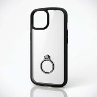 iPhone 15用ハイブリッドケース [TOUGH SLIM LITE] フレームカラー/背面クリアタイプ 落下を防止するリング付: PM-A23ATSLFCRBK | ZeTTAPlace
