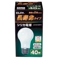 朝日電器 ELPA 長寿命シリカ電球 40W形 E26口金 LW100V38W-W | ザッカズ ヤフー店