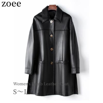 【未使用】DAMA collection ベルト付ノーカラーラムレザーコート 11008JKWWCW0315002001?$VS_1500$